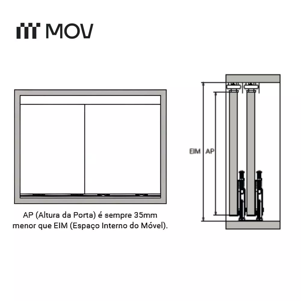 Kit para 1 Porta de Correr Guia Inferior + Guia Superior Inteligente 26/32mm com Trava - Image 7
